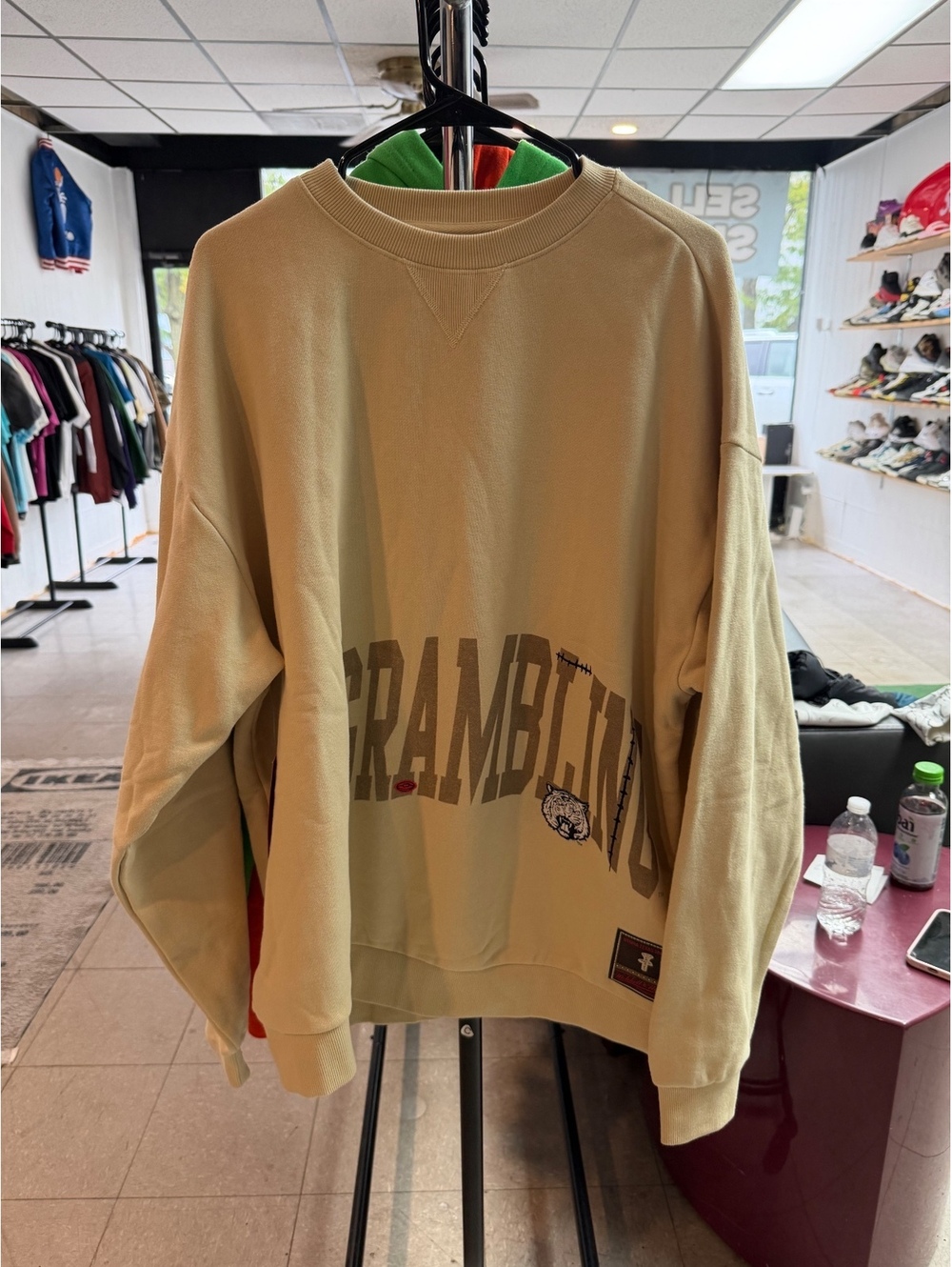 TRAVIS SCOTT X MITCHELL AND NESS GRAMBLING TIGERS PULLOVER SWEARSHIRT SIZE XL
